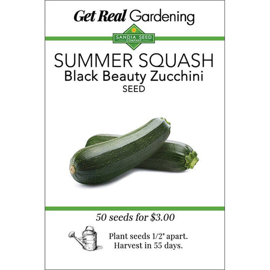 Squash, Summer - Black Beauty Zucchini Seeds - Easy to Grow