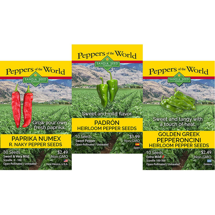 Sweet Pepper Seeds - 3-Pack Discount Sale - Every Chef's Favorite Sweet Frying Peppers