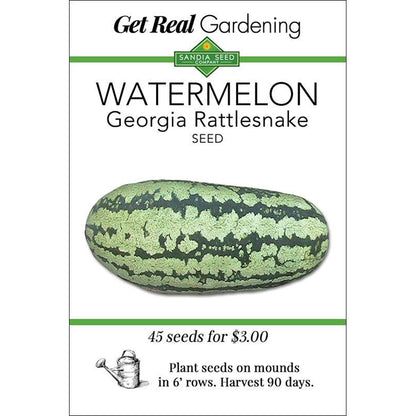 plant watermelon seeds Watermelon - Georgia Rattlesnake Heirloom Watermelon Seeds