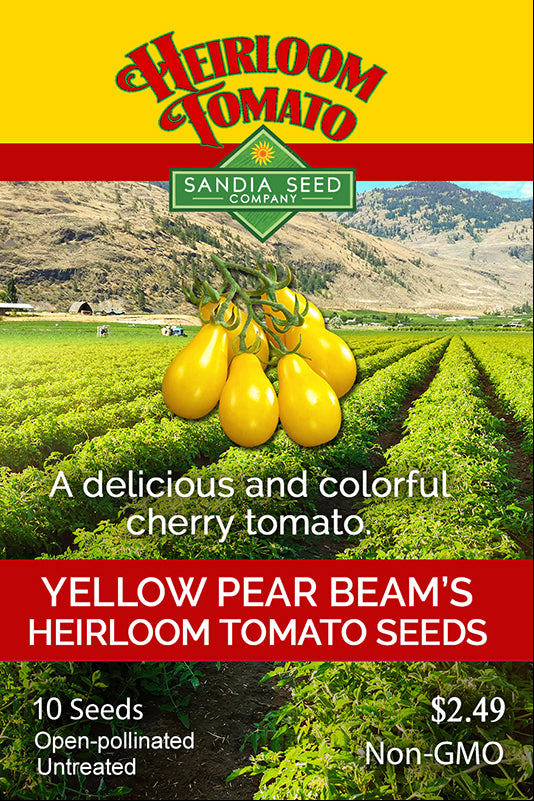 Heirloom Yellow Pear Beam's Tomato Seed packet delicious yellow cherry tomato
