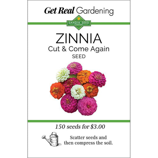 Zinnia Cut and Come Again Flower Seeds for Pollinator Garden - ON SALE