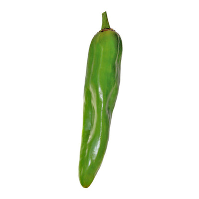 Big Jim NuMex Green chile pepper on a white background