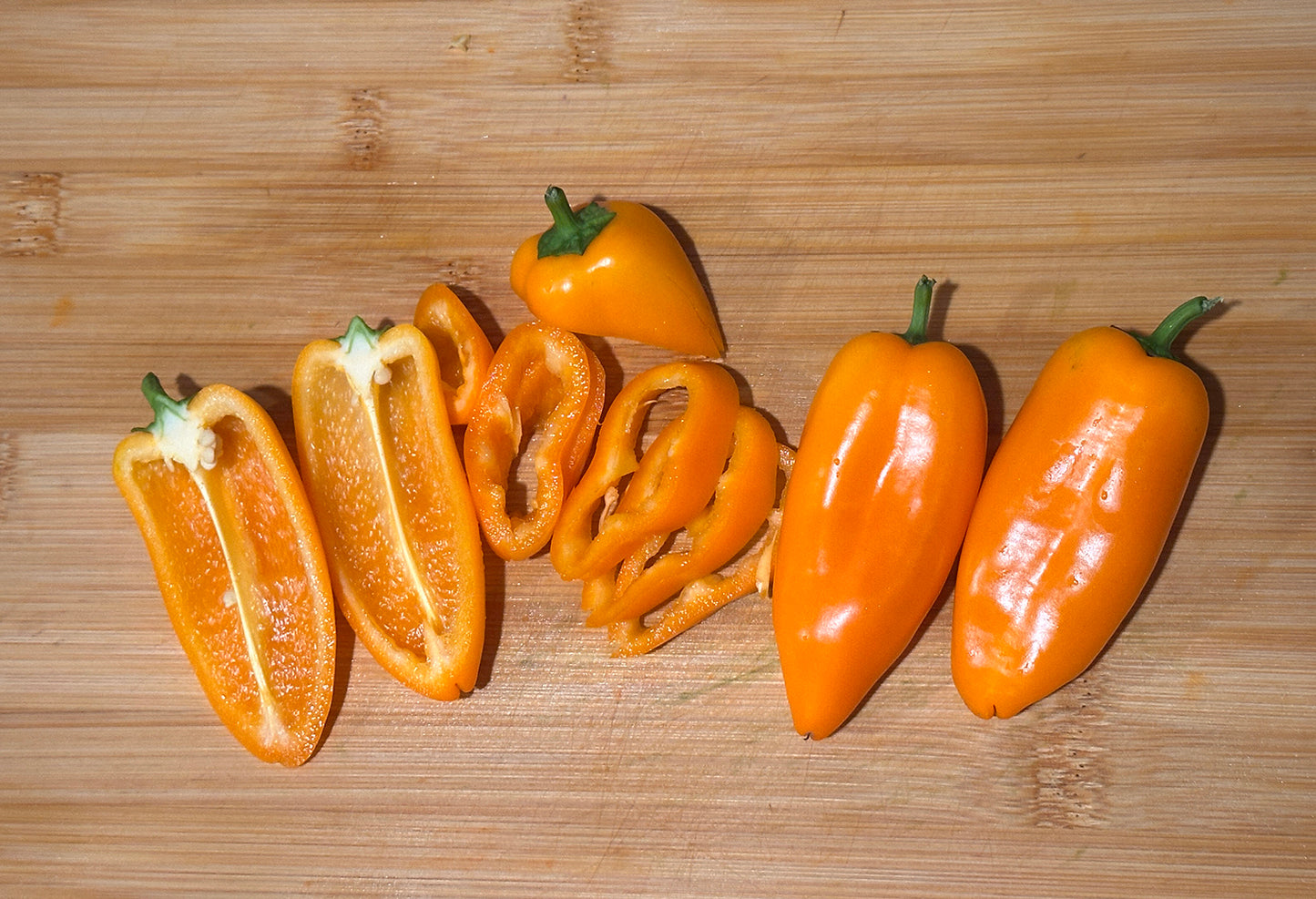 Mini Orange Pepper Seeds - Sweet Snacking Size - Heirloom