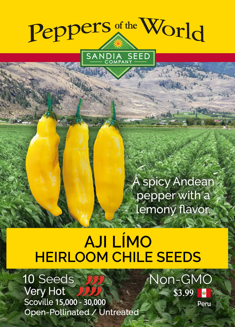 Aji Limo / Lemon Drop Pepper Seeds - Sandia Seed Company