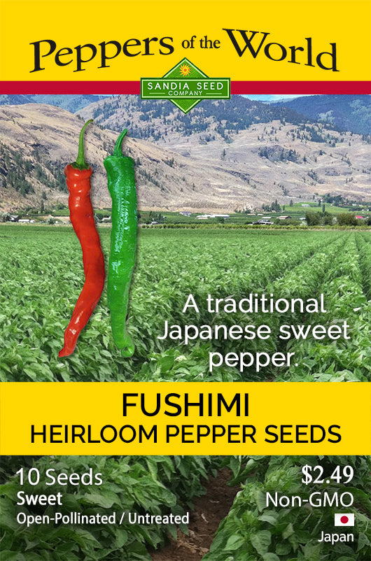 Heirloom Sweet Japanese Pepper Fushimi seeds traditional red and green