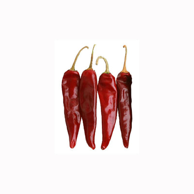 Dried Guajillo peppers from the Mexican Flavors Seeds Set, ideal for adding mild heat and smoky flavor to sauces and stews.