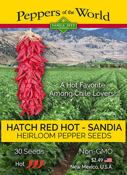 Hatch Red Hot - Sandia Hot - 2 oz. Seeds - BULK - Sandia Seed Company