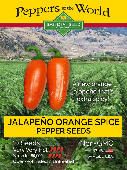 Jalapeño Orange Spice NuMex Seeds - Sandia Seed Company