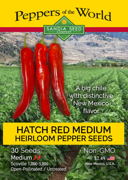 Hatch Red Medium - Joe E. Parker Chile Seeds - Sandia Seed Company