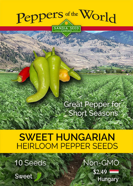 Sweet Hungarian Yellow Wax Pepper Seeds - Sandia Seed Company