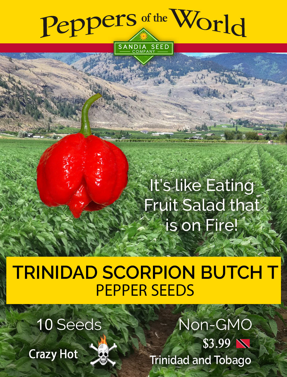 Trinidad Scorpion Butch T Pepper Seeds - Sandia Seed Company